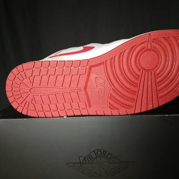 Nike Air Jordan 1 Mid SE White/Lobster-Dune Red Sail Men Shoe Size 13 - Picture 4 of 6